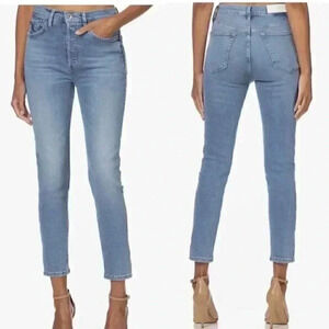 RE/DONE 90’s Ultra High Rise Ankle Crop in Costa Indigo